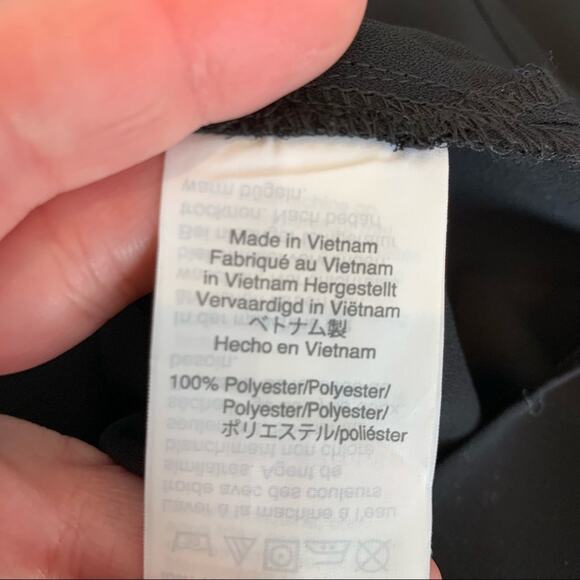 J Crew Mercantile black long bell sleeve v neck top NWT size 12 - Picture 10 of 11